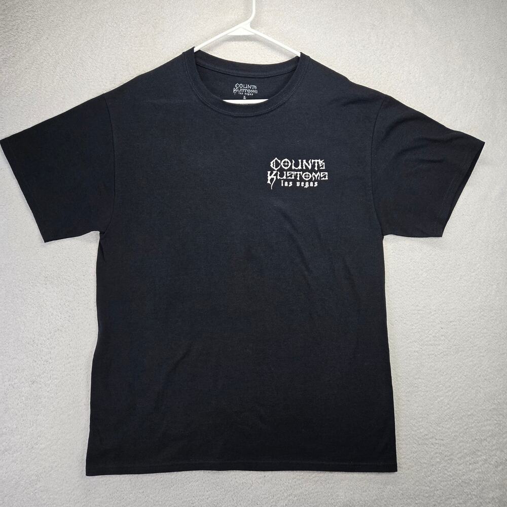 Counts Kustoms Autographed T Shirt Mens L Signed By Horny Mike Biker Las Vegas
